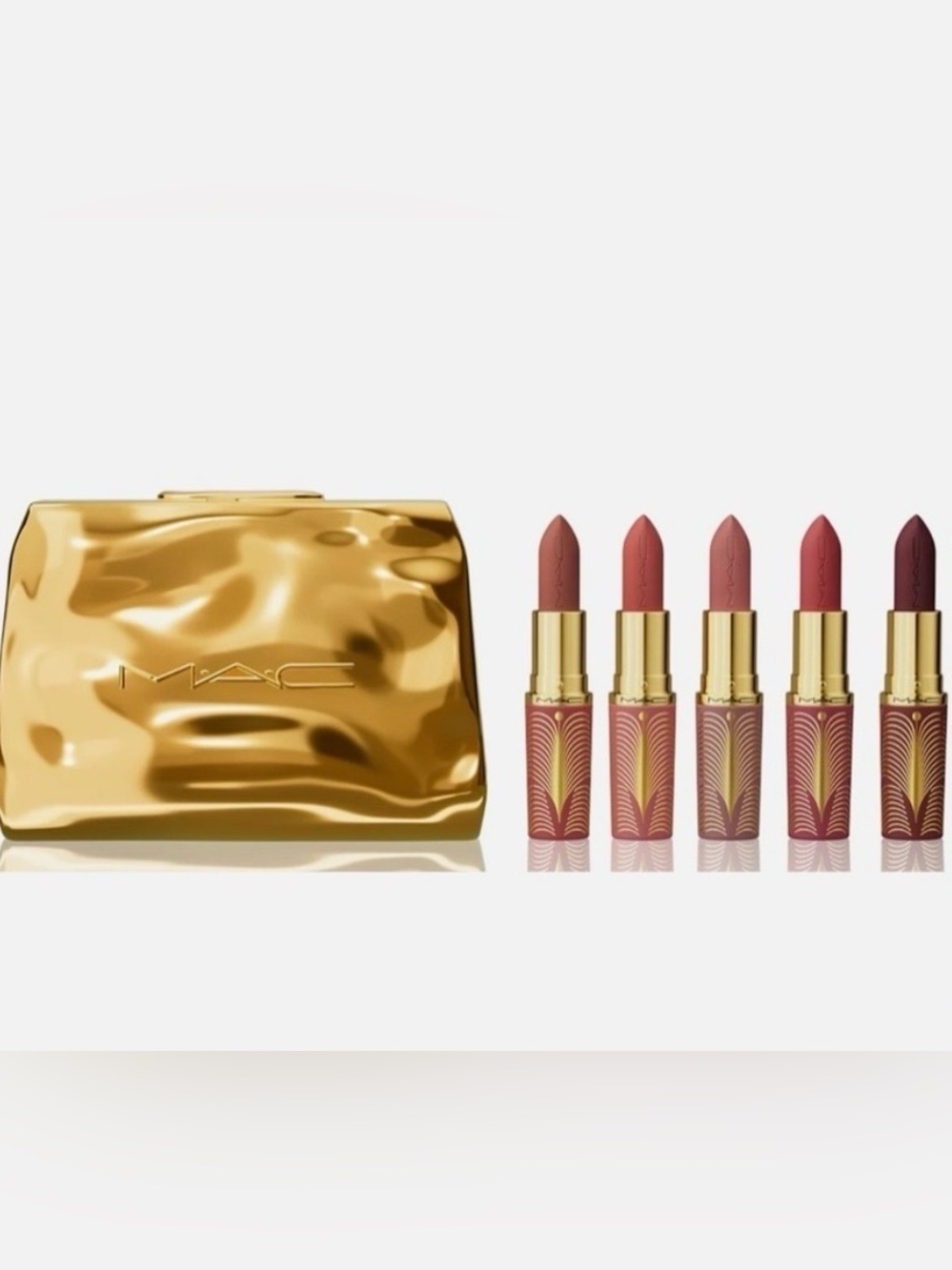 MAC Cosmetics lipstick giftbox gold velvet teddy